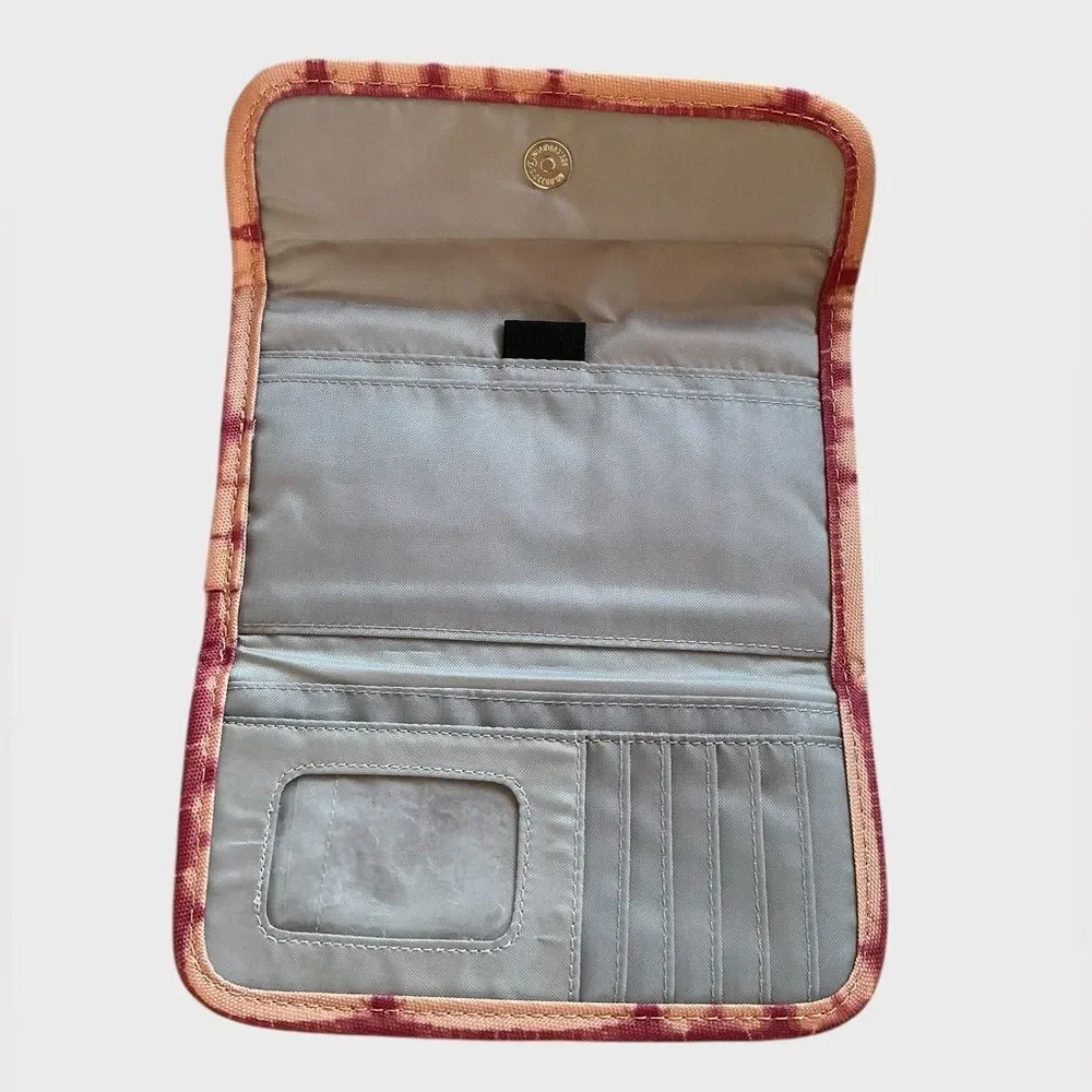 KAVU Mondo Spender Trifold Wallet Pink Tribal Boho Organizer Wallet